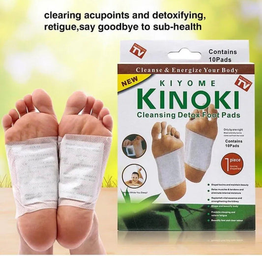 Kinoki Cleansing Detox Foot Pads for Travelling outdoor sports running walking purpose especially -10 Pads