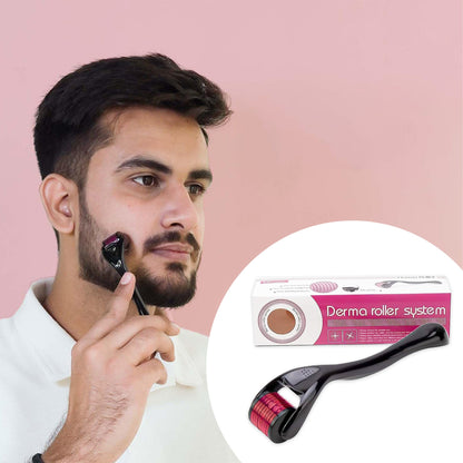 عرض خاص لتكثيف اللحية: زيت + درما رولر هدية